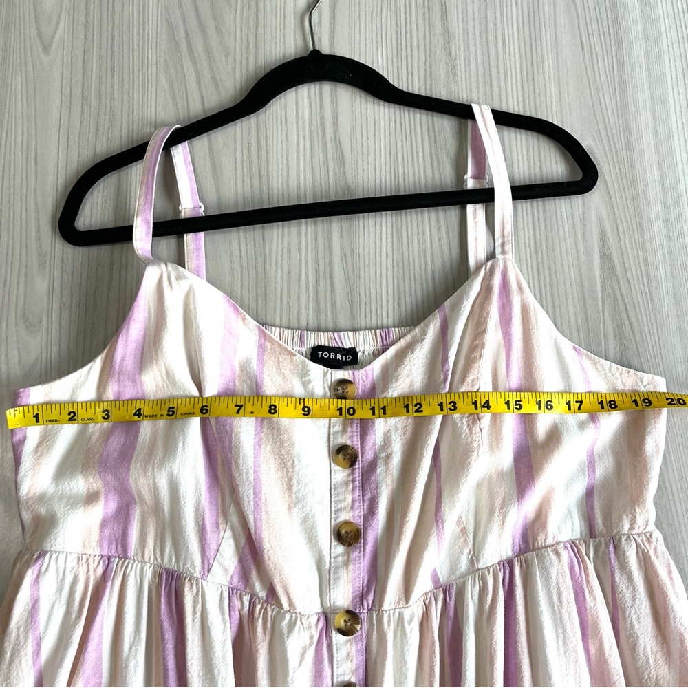 Like New! Torrid Midi Linen Button-Front Dress Si… - image 8